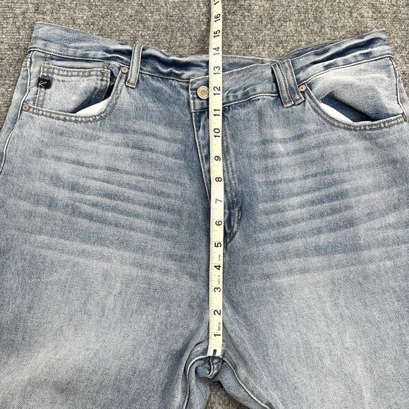 KanCan Jeans Size 15/31 Wanda Ultra High Rise 90s Straight Leg Distressed Cotton - Picture 9 of 10